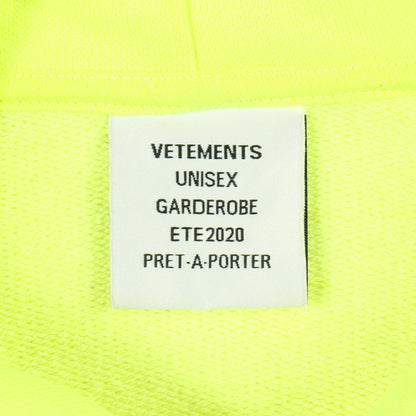 プルオーバーパーカー ロゴ イエロー ネオンカラー ヴェトモン トップス VETEMENTS