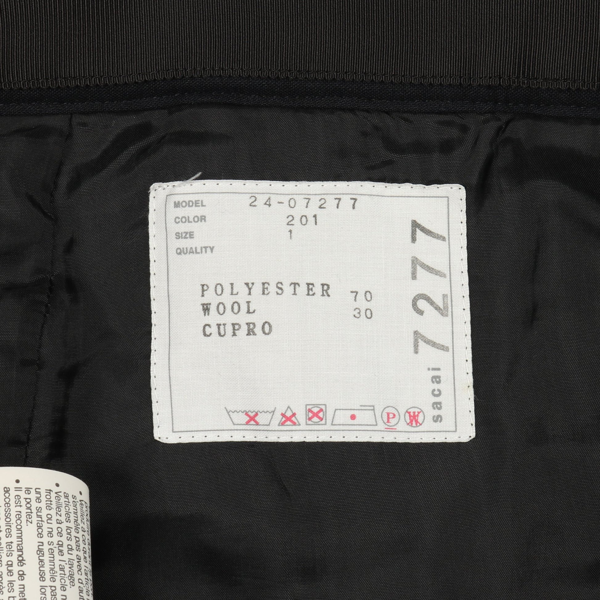 スラックス トラウザーズ ストライプ ウール ネイビー サカイ ボトムス sacai