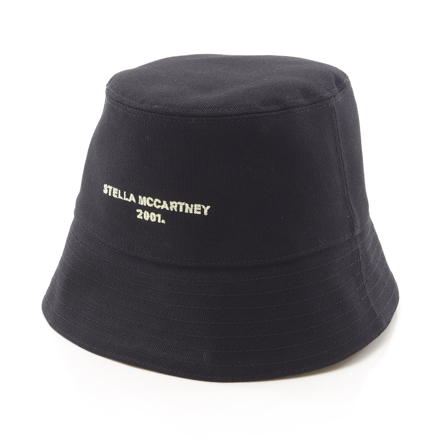 バケット ハット ロゴ刺繍 コットン ブラック ライトイエロー ステラマッカートニー 財布・小物 Stella McCartney
