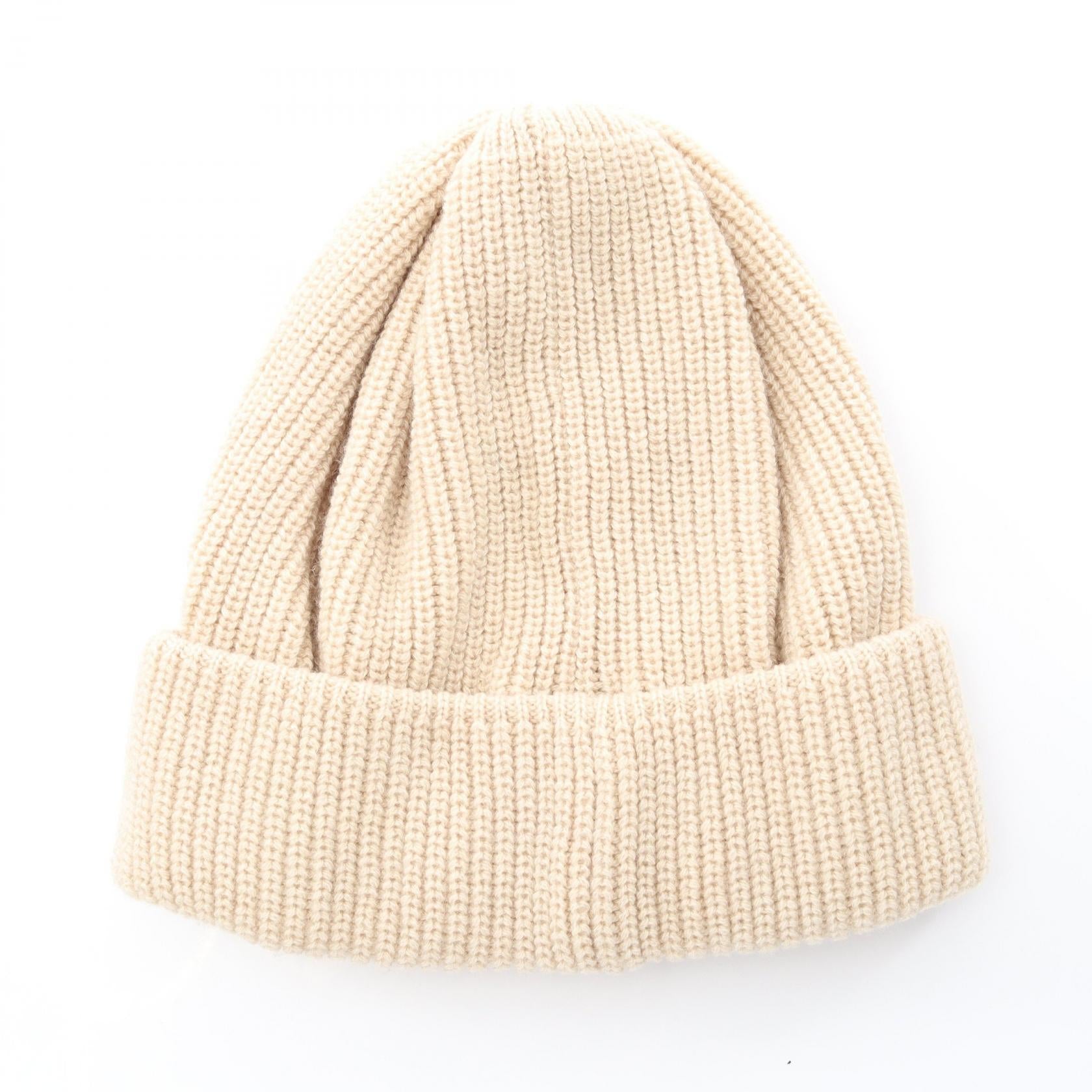 ニット帽 ビーニー カシミヤ ベージュ ロゴ シャネル – RECLO