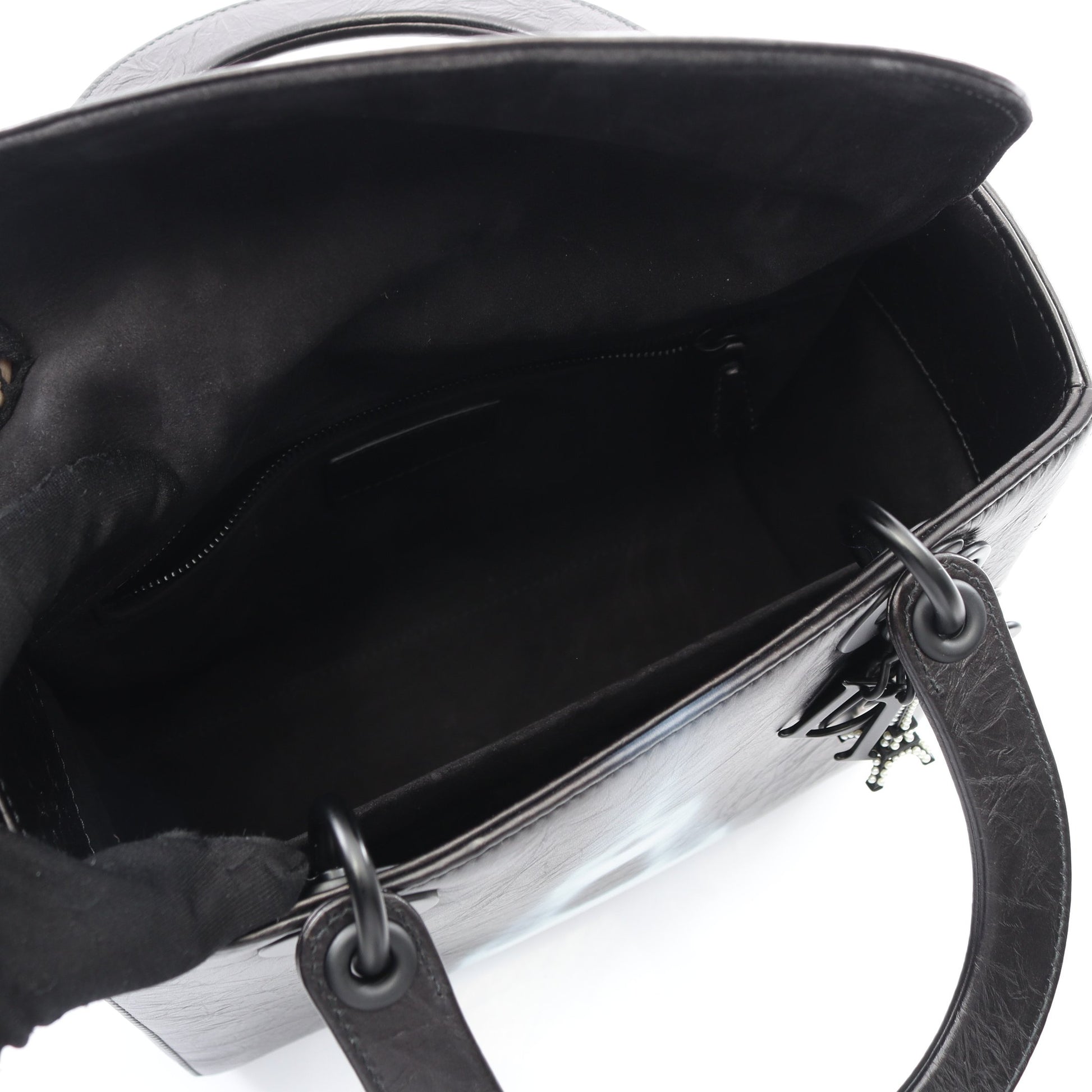 LADY DIOR レディディオール ハンドバッグ レザー ブラック 2WAY クリスチャンディオール バッグ Christian Dior