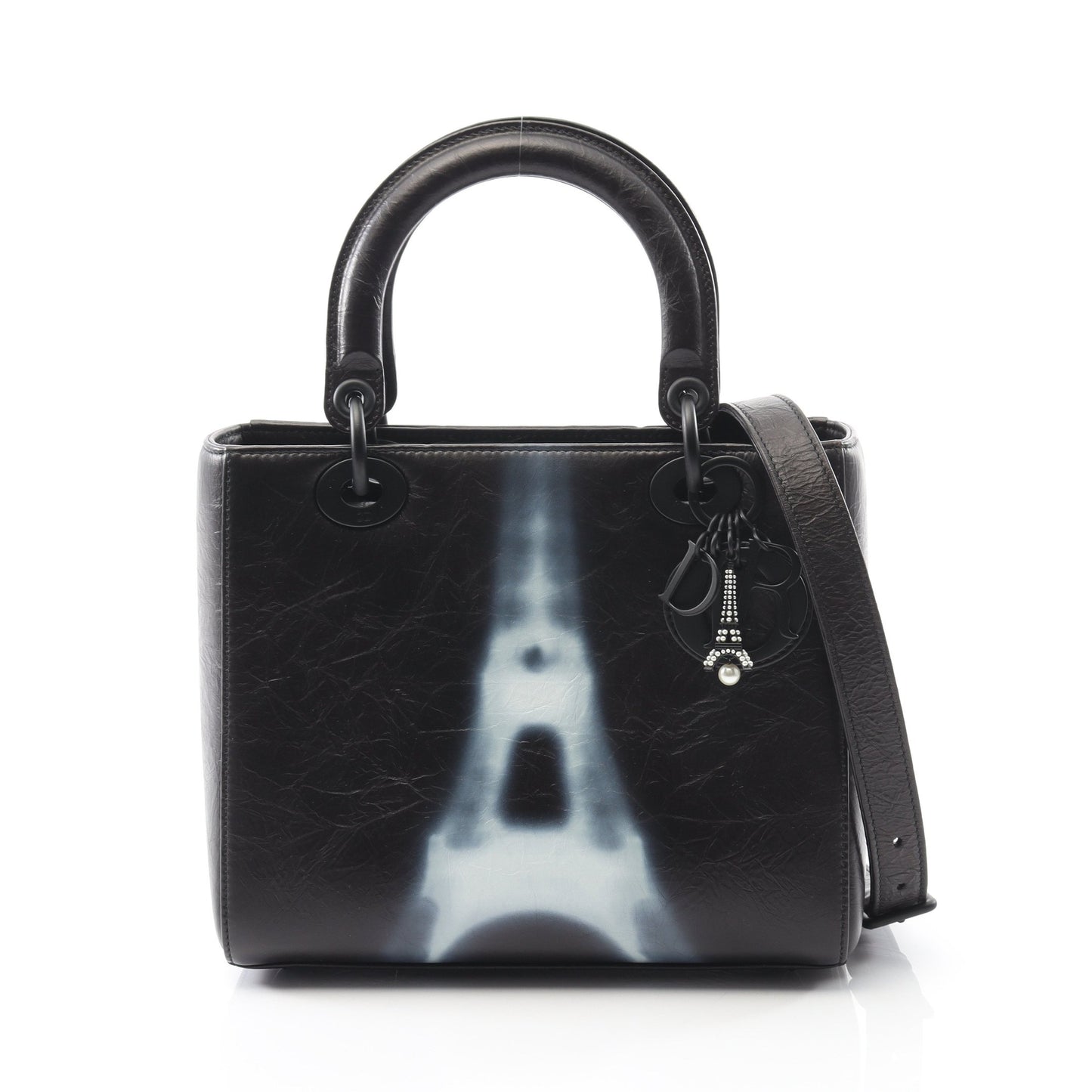 LADY DIOR レディディオール ハンドバッグ レザー ブラック 2WAY クリスチャンディオール バッグ Christian Dior