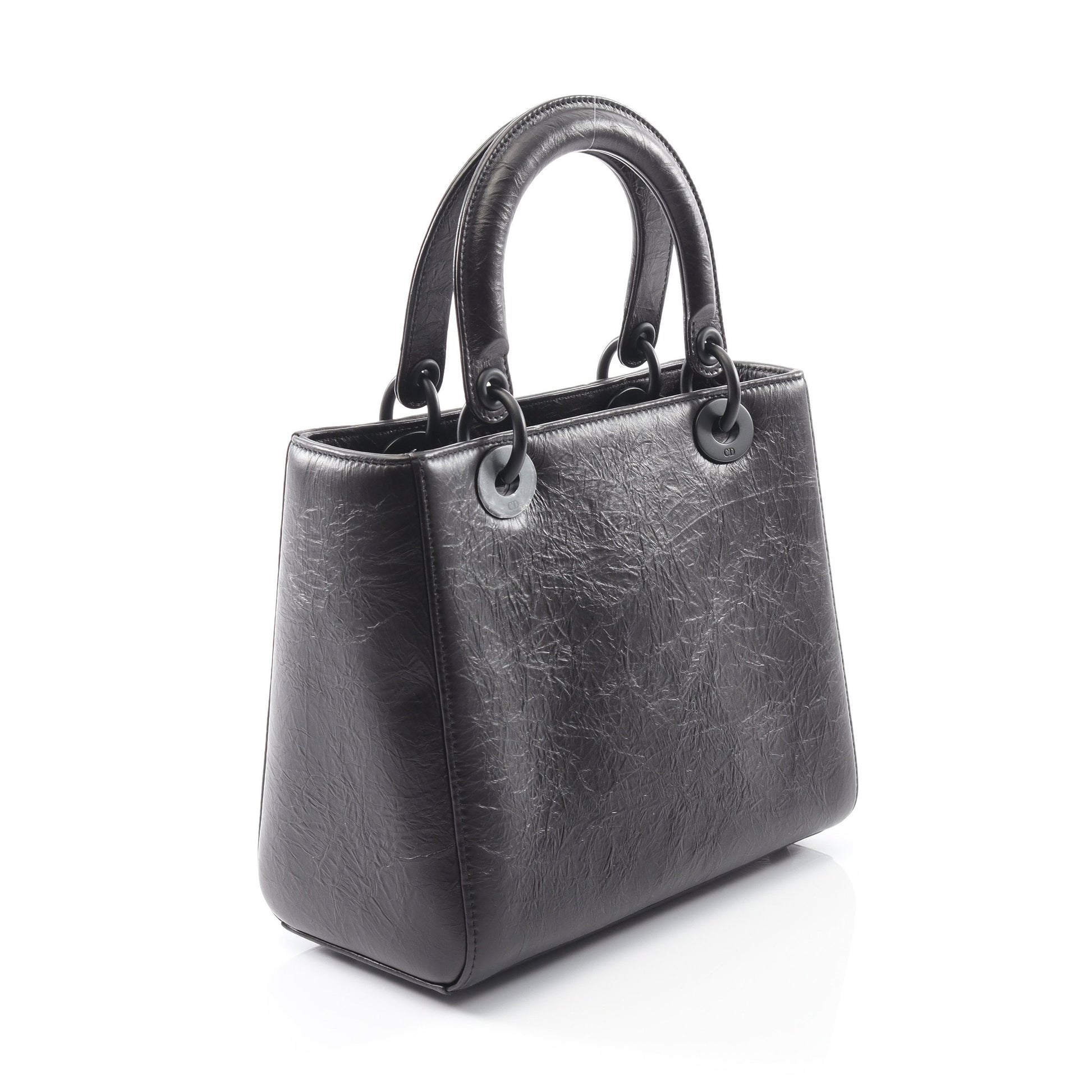 LADY DIOR レディディオール ハンドバッグ レザー ブラック 2WAY クリスチャンディオール バッグ Christian Dior