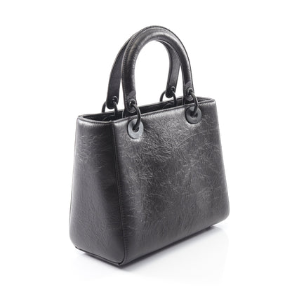 LADY DIOR レディディオール ハンドバッグ レザー ブラック 2WAY クリスチャンディオール バッグ Christian Dior