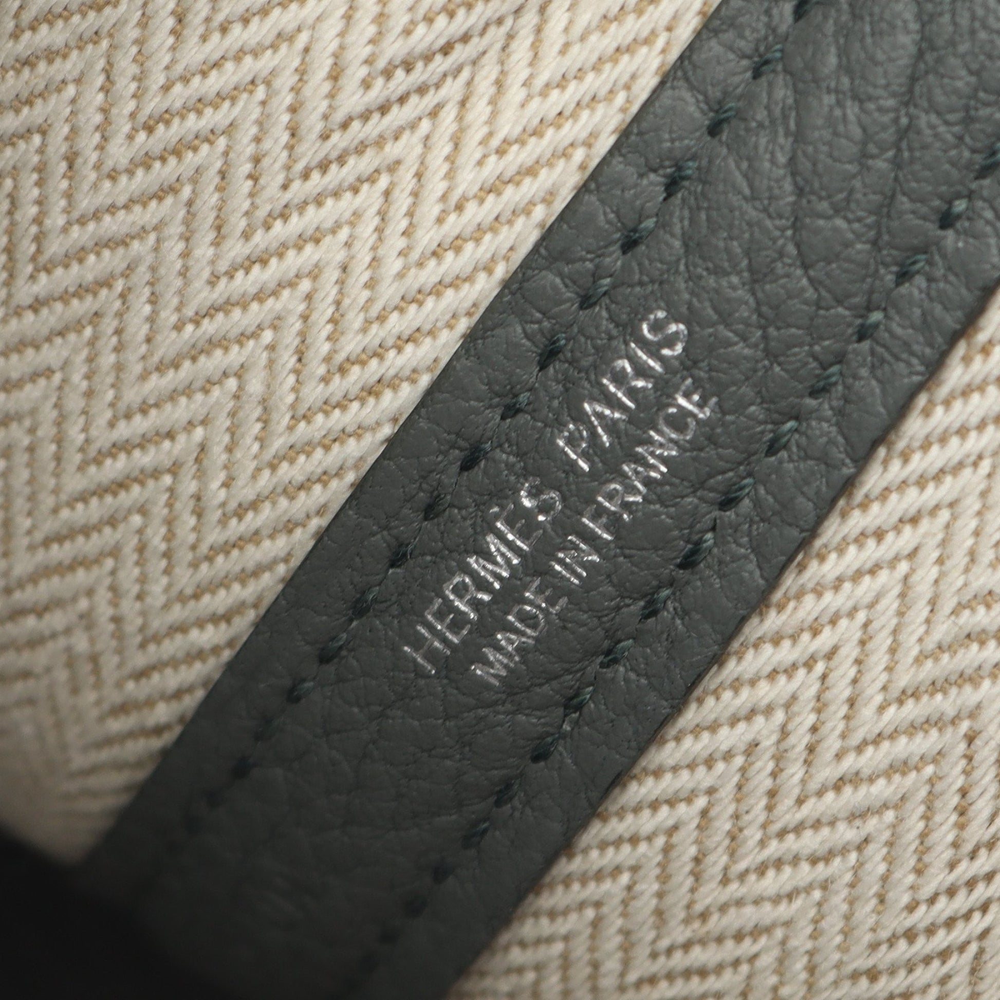 ネオガーデン23 ヴェールアマンド ハンドバッグ ネゴンダ グレーグリーン シルバー金具 W刻印 エルメス バッグ HERMES