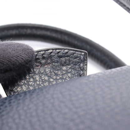 パリボンベイ27 ブルーインディゴ ハンドバッグ ヴァッシュリエジェ ネイビー シルバー金具 □J刻印 エルメス バッグ HERMES