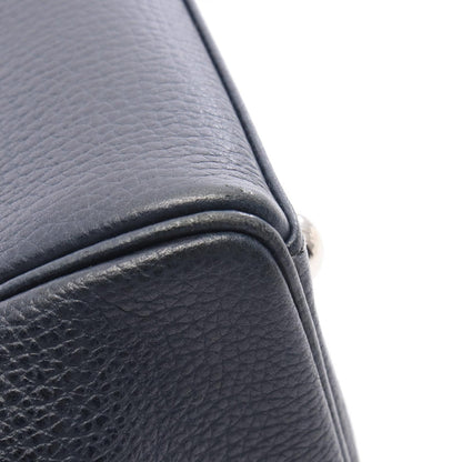 パリボンベイ27 ブルーインディゴ ハンドバッグ ヴァッシュリエジェ ネイビー シルバー金具 □J刻印 エルメス バッグ HERMES