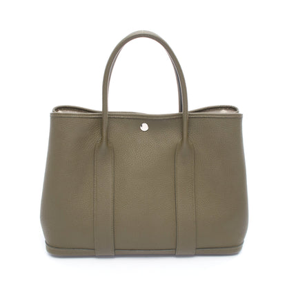 ガーデンパーティPM カノピ ハンドバッグ トートバッグ ネゴンダ カーキグリーン シルバー金具 Y刻印 エルメス バッグ HERMES