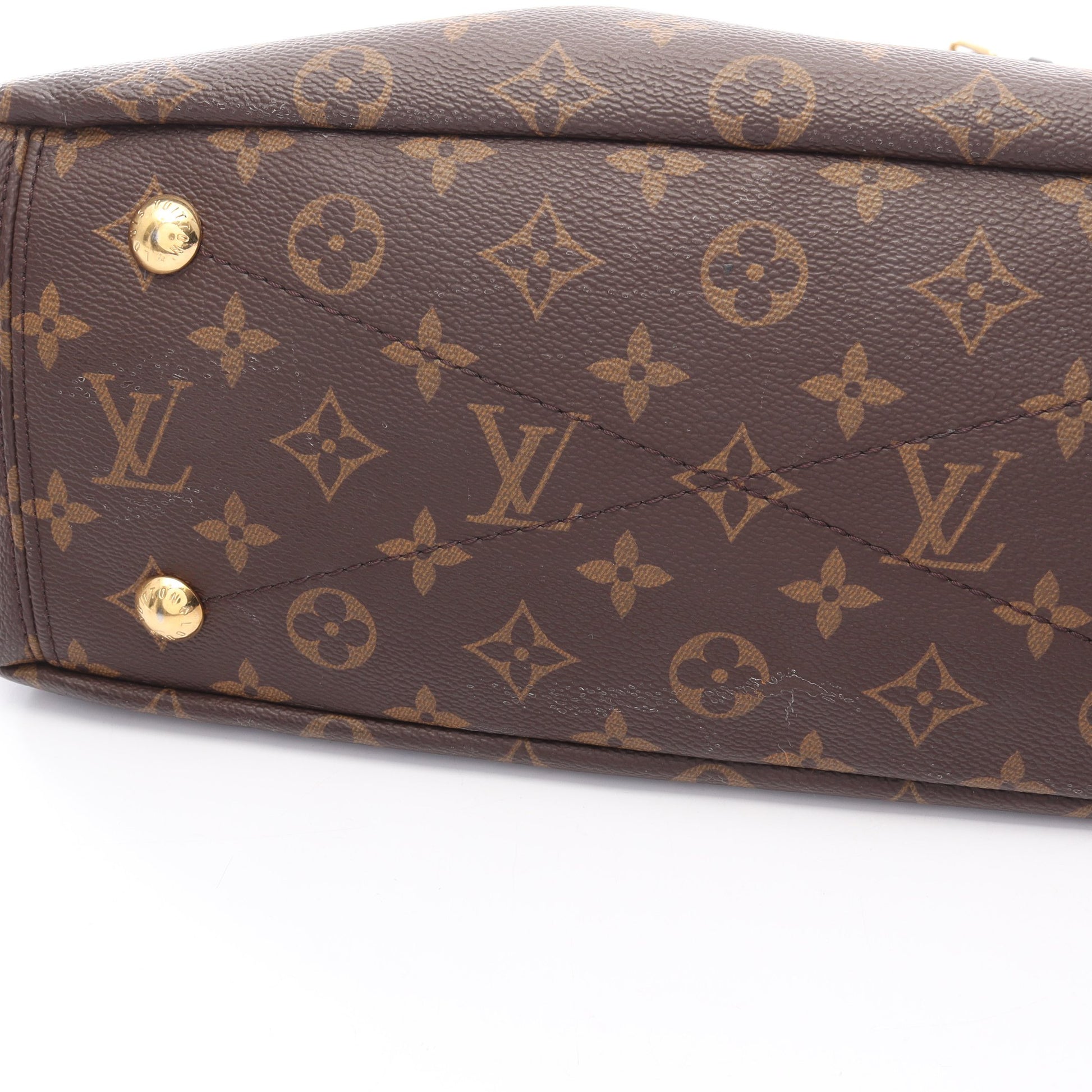 パラス モノグラム ハンドバッグ PVC レザー ブラウン ルイヴィトン バッグ LOUIS VUITTON