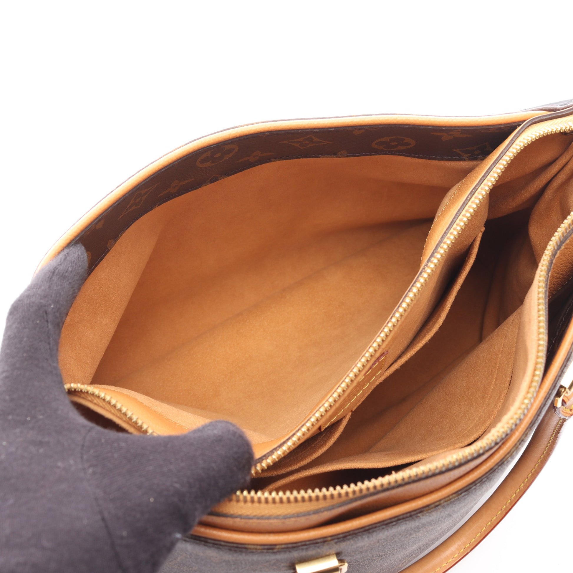 パラス モノグラム ハンドバッグ PVC レザー ブラウン ルイヴィトン バッグ LOUIS VUITTON