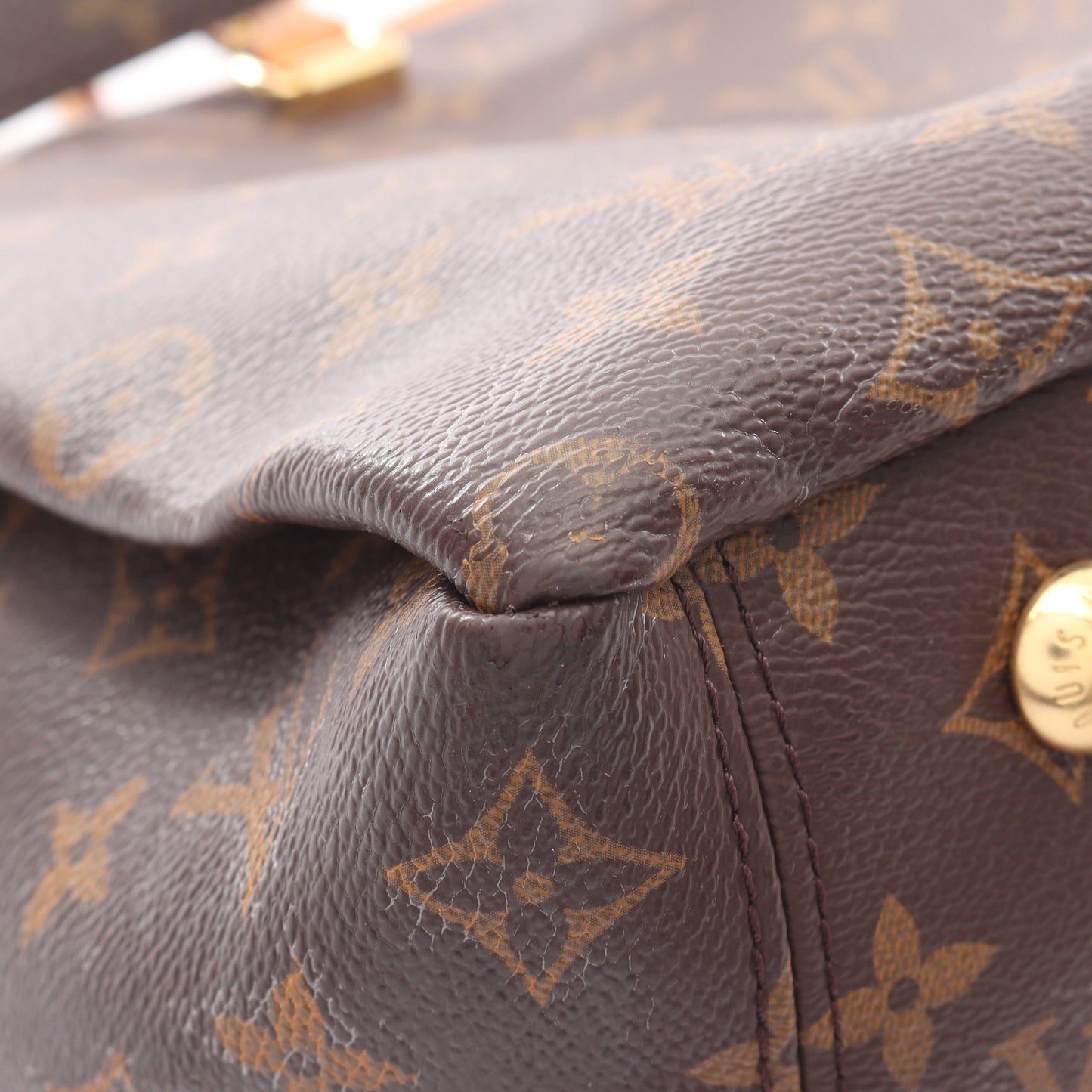パラス モノグラム ハンドバッグ PVC レザー ブラウン ルイヴィトン バッグ LOUIS VUITTON