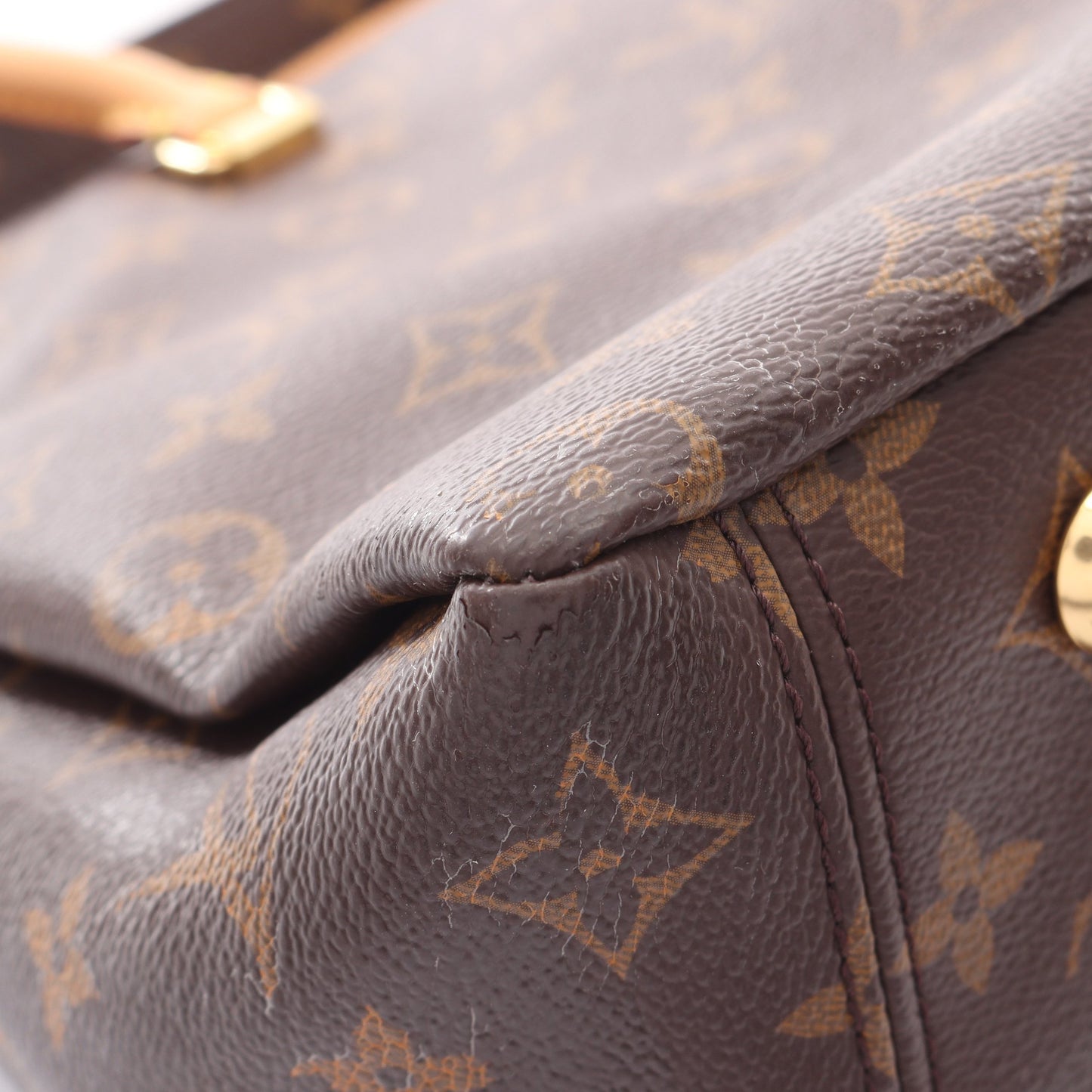 パラス モノグラム ハンドバッグ PVC レザー ブラウン ルイヴィトン バッグ LOUIS VUITTON