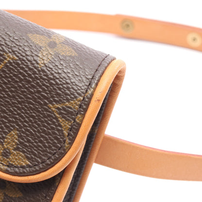 ポシェットフロランティーヌ モノグラム ボディバッグ ウエストバッグ PVC レザー ブラウン ブトンプレッション(XS)付き ルイヴィトン バッグ LOUIS VUITTON