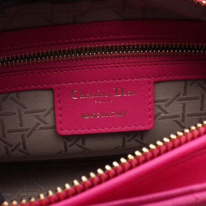 LADY DIOR レディディオール カナージュ ハンドバッグ レザー ピンクパープル 2WAY クリスチャンディオール バッグ Christian Dior