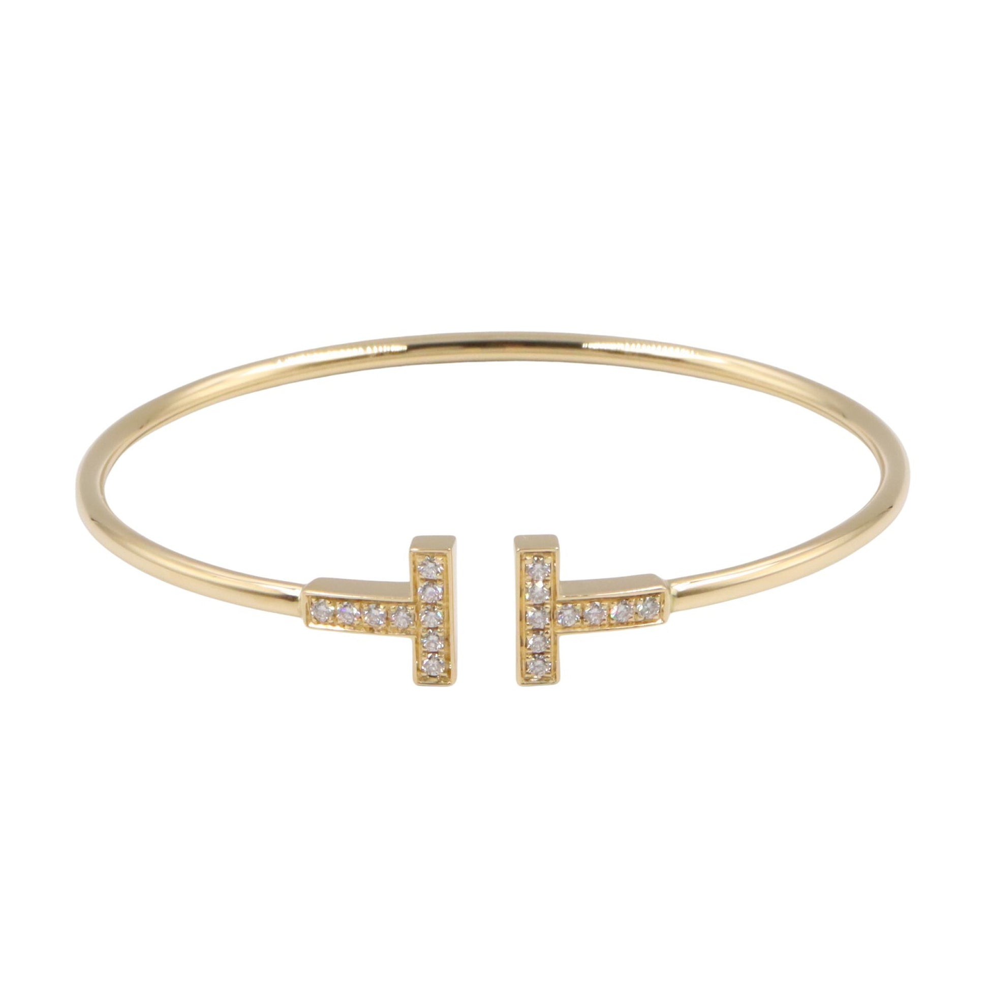 Tワイヤー ブレスレット ダイヤ ブレスレット K18YG ダイヤモンド イエローゴールド クリア ティファニー アクセサリー TIFFANY & Co.