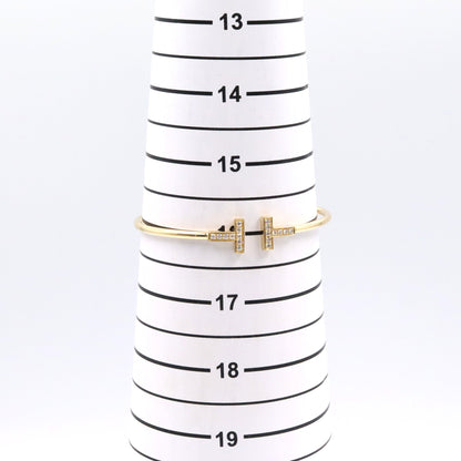 Tワイヤー ブレスレット ダイヤ ブレスレット K18YG ダイヤモンド イエローゴールド クリア ティファニー アクセサリー TIFFANY & Co.