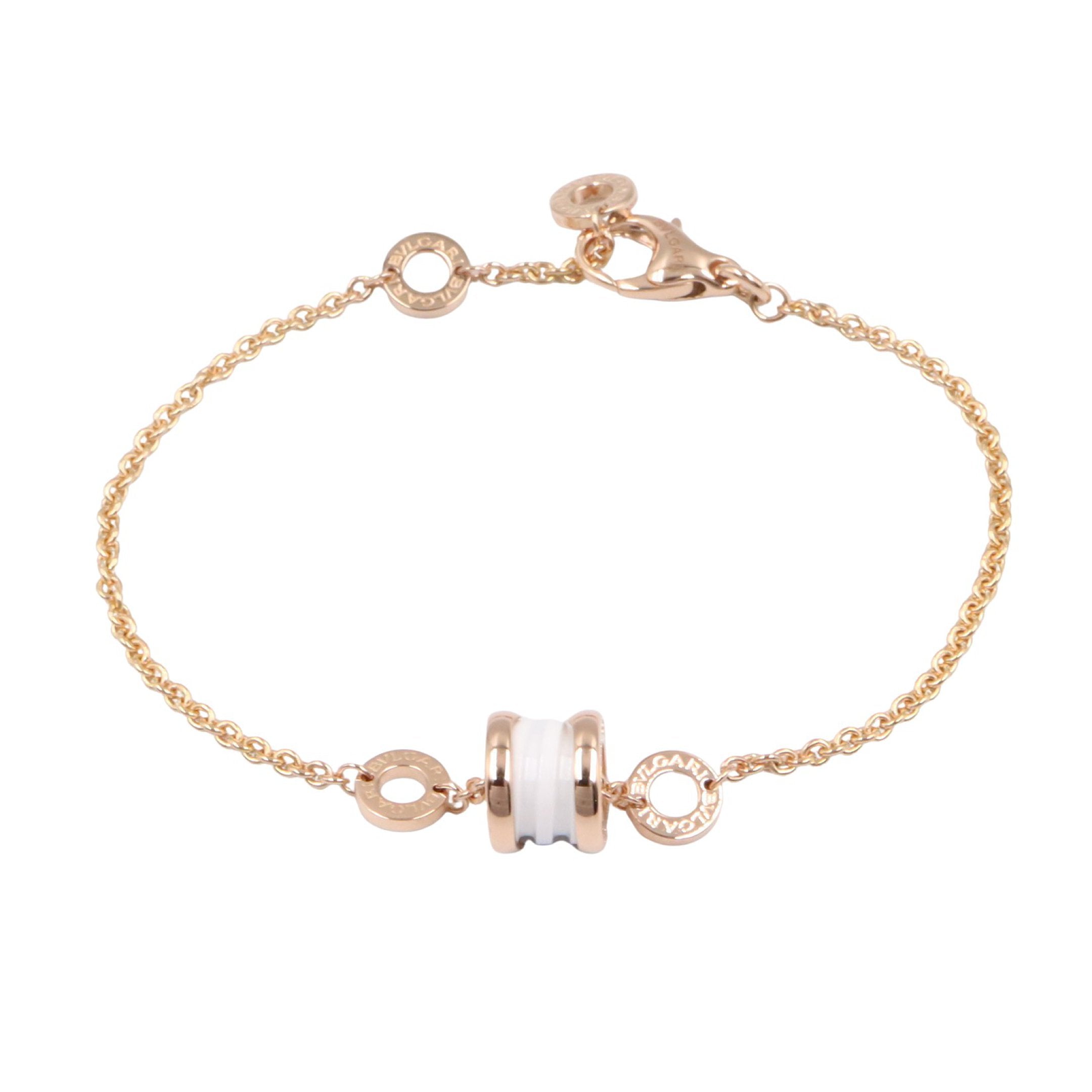 美品K18BVLGARIホワイトセラミックブレスレット クロウイ BVLGARI - BVLGARI ブルガリ/K18PG B−ZERO1セラミックブレスレット