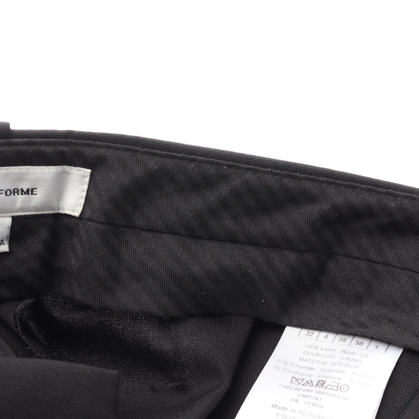 D UNIFORME スラックス トラウザーズ ウール ブラック クリスチャンディオール ボトムス Christian Dior