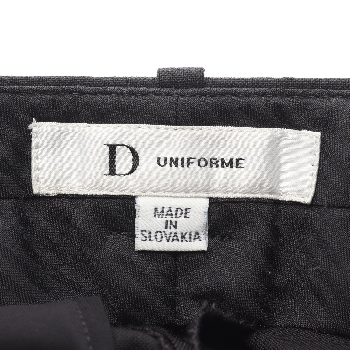 D UNIFORME スラックス トラウザーズ ウール ブラック クリスチャンディオール ボトムス Christian Dior