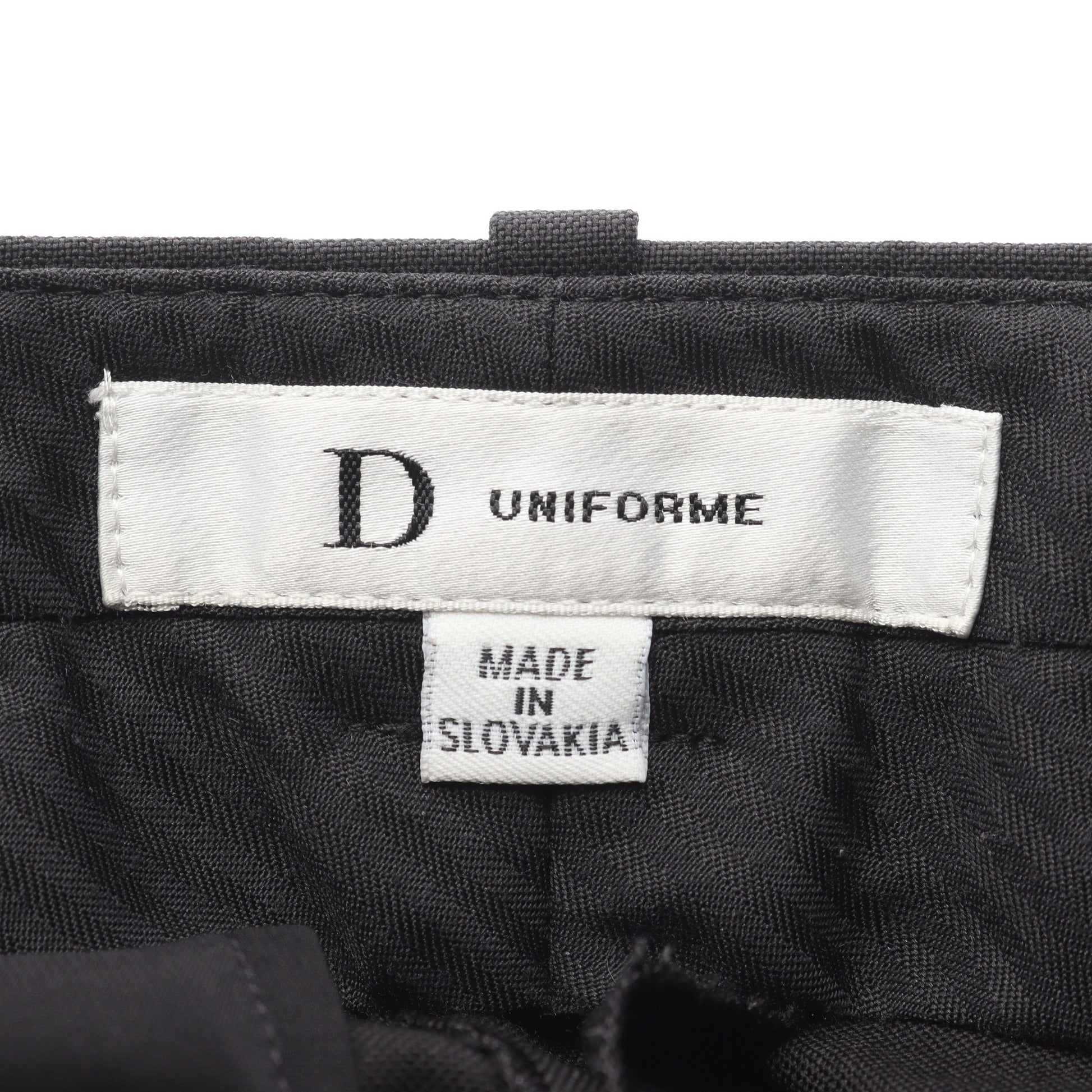 D UNIFORME スラックス トラウザーズ ウール ブラック クリスチャンディオール ボトムス Christian Dior