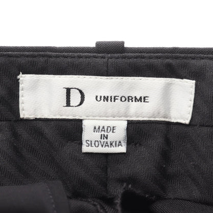 D UNIFORME スラックス トラウザーズ ウール ブラック クリスチャンディオール ボトムス Christian Dior