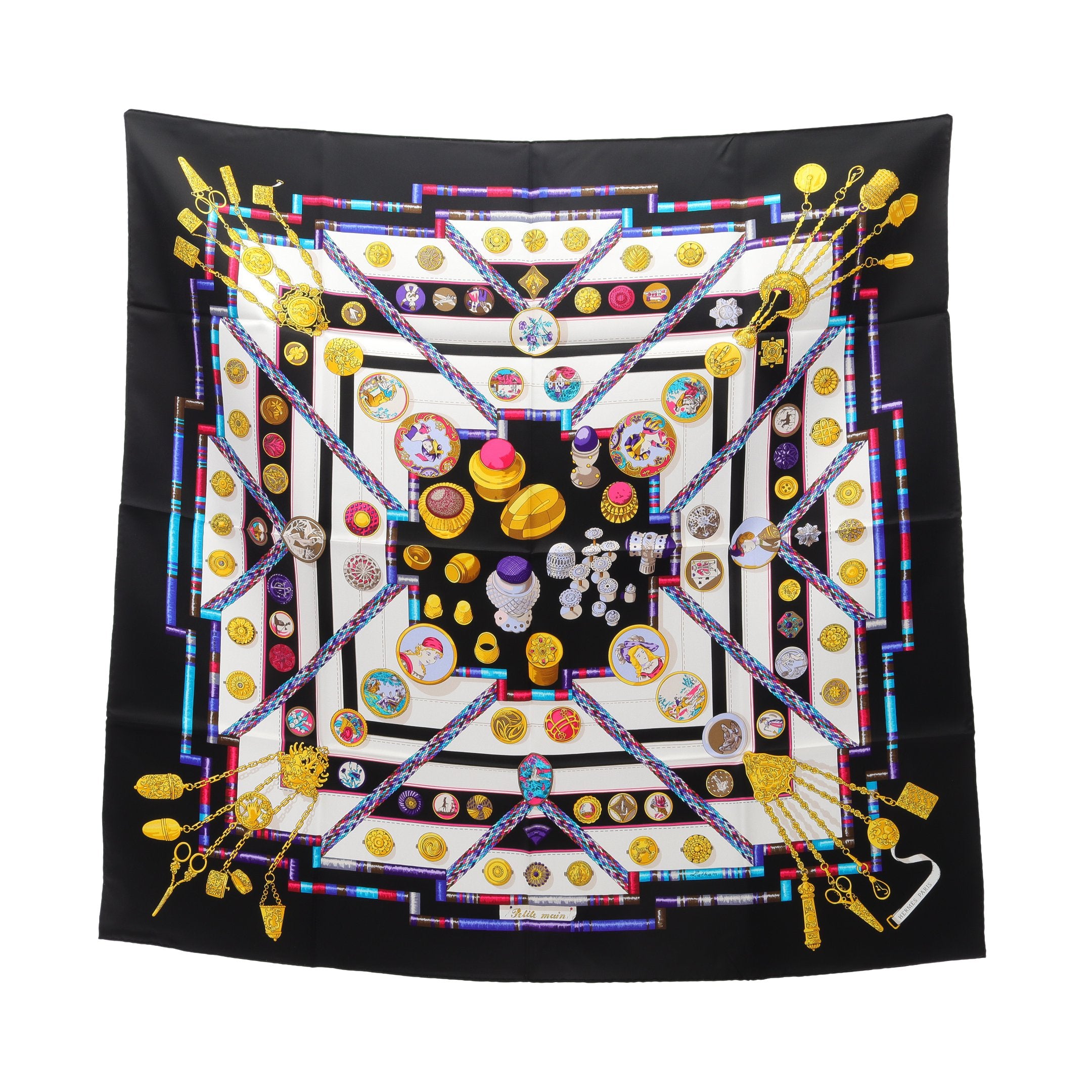 極美品●HERMES エルメス カレ90 スカーフ Petite main 楽天市場】HERMES エルメス カレ 90 Petite main お針子さん スカーフ