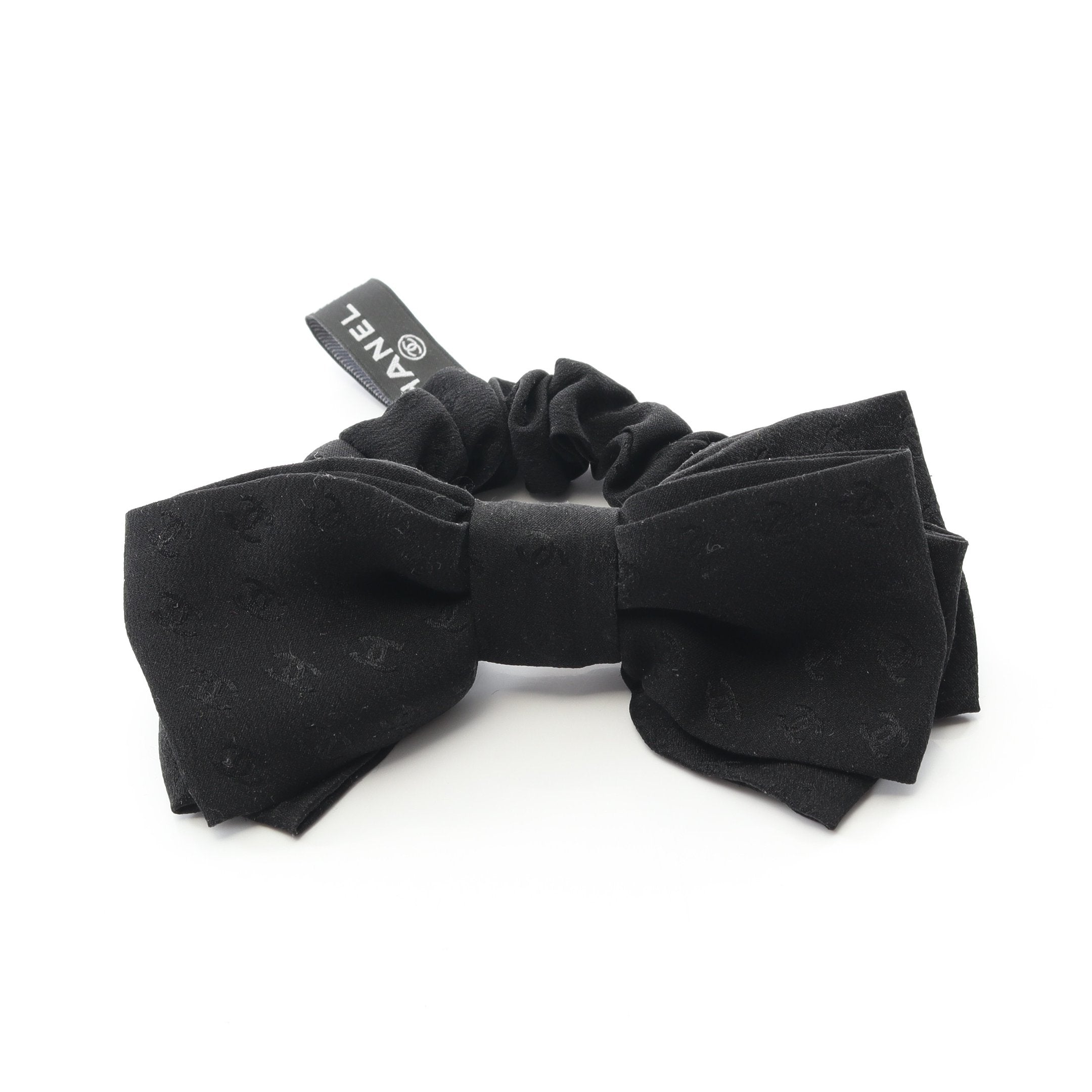 ココマーク シュシュ ヘアアクセサリー シルク ブラック シャネル – RECLO