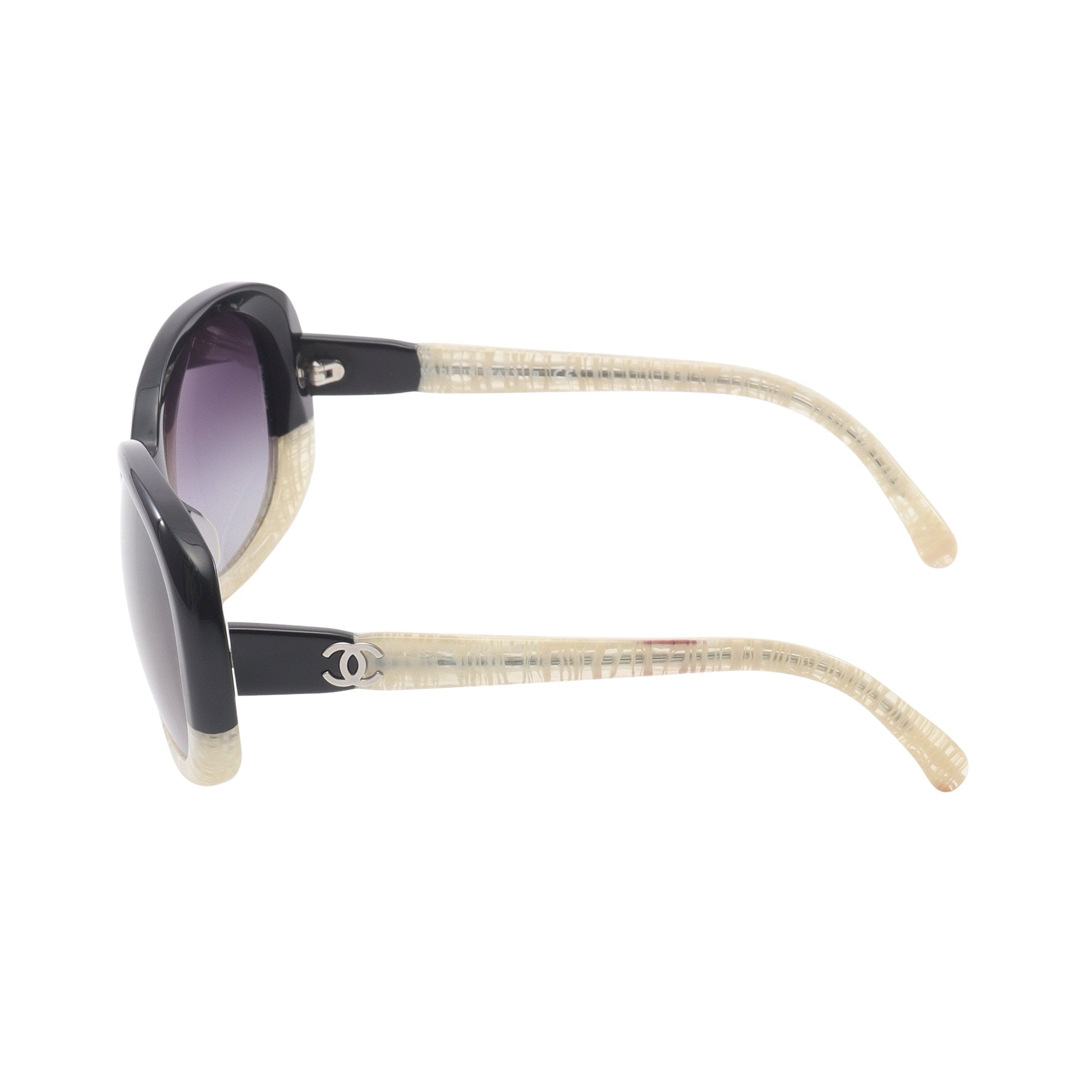 ココマーク サングラス ブラック アイボリー グラデーションレンズ