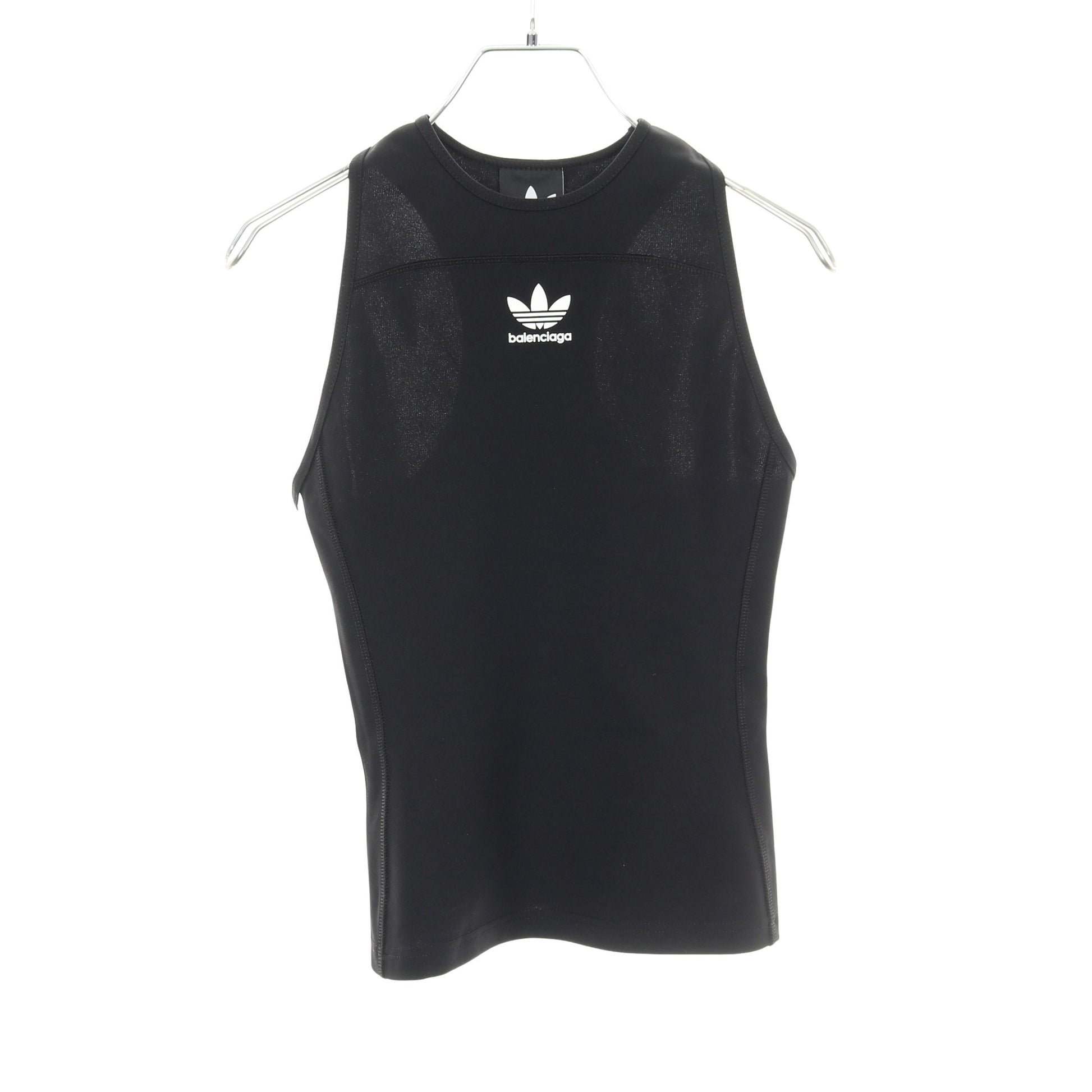 BALENCIAGA × adidas タンクトップ レーヨン ナイロン ブラック バレンシアガ トップス BALENCIAGA