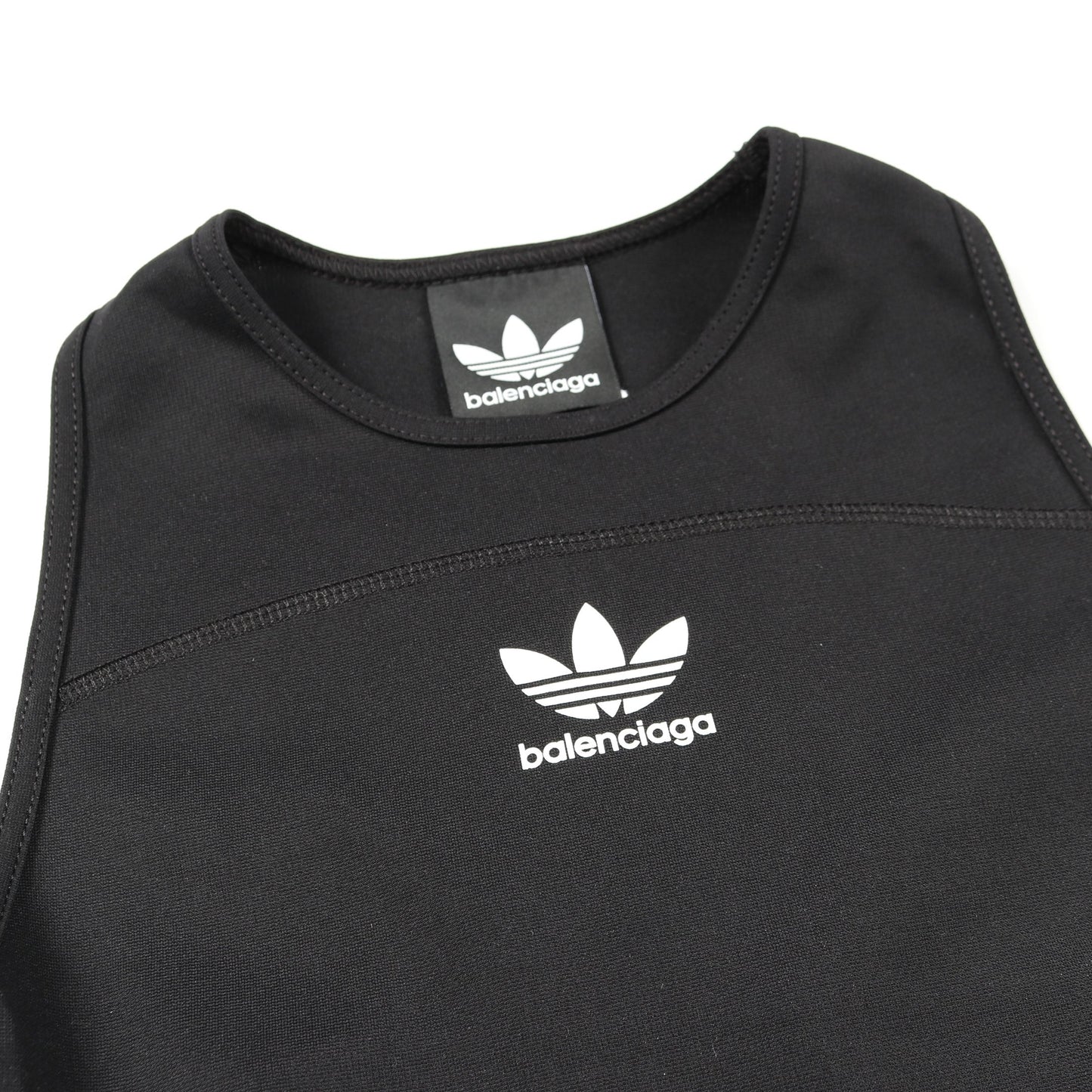 BALENCIAGA × adidas タンクトップ レーヨン ナイロン ブラック バレンシアガ トップス BALENCIAGA