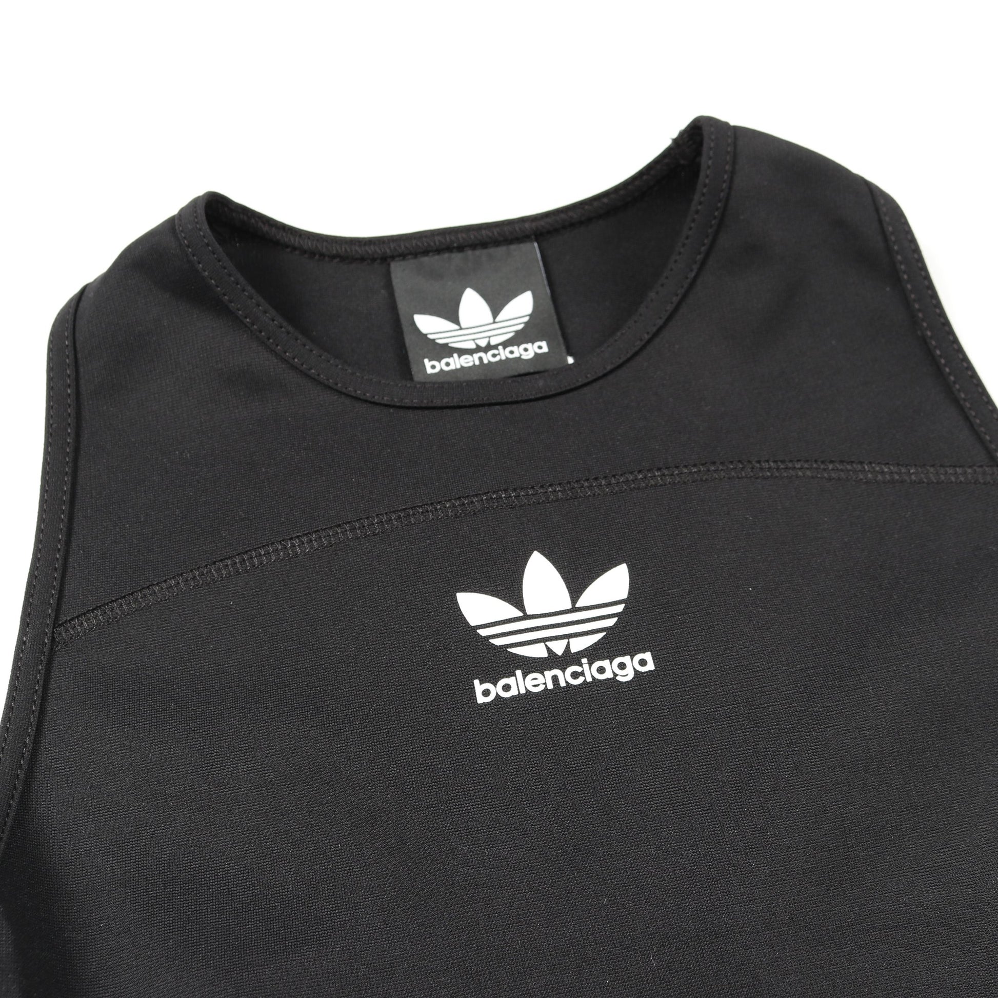 BALENCIAGA × adidas タンクトップ レーヨン ナイロン ブラック バレンシアガ トップス BALENCIAGA