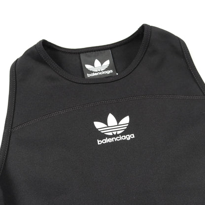 BALENCIAGA × adidas タンクトップ レーヨン ナイロン ブラック バレンシアガ トップス BALENCIAGA