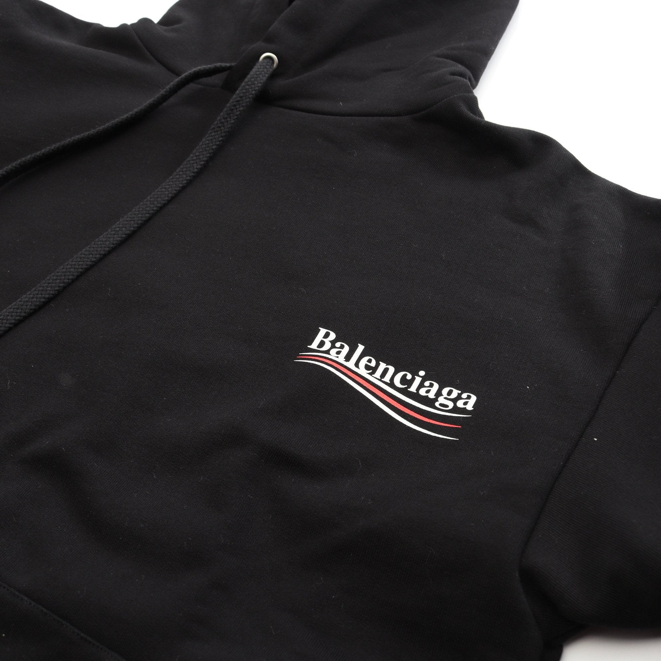 キャンペーンロゴ プルオーバーパーカー コットン ブラック