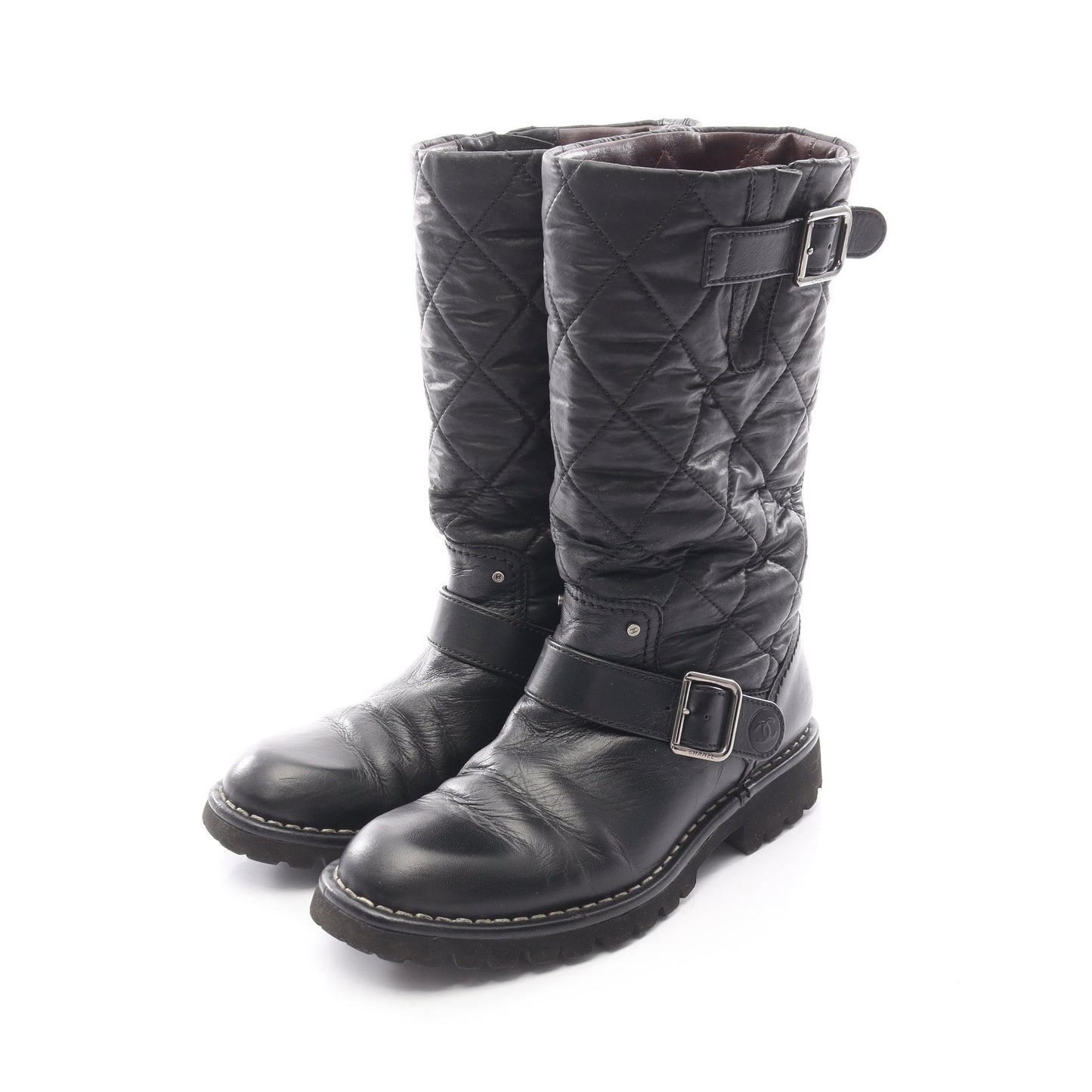 ココマーク エンジニアブーツ レザー ブラック シャネル – RECLO 