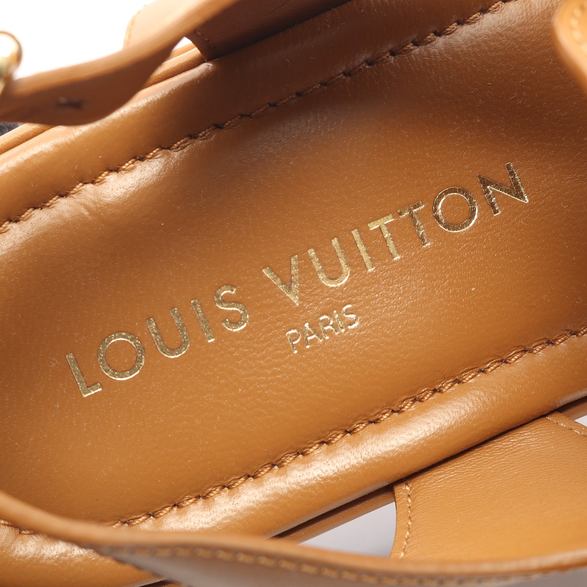 マヤ ライン サンダル レザー ブラウン ルイヴィトン シューズ LOUIS VUITTON