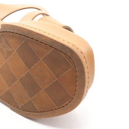 マヤ ライン サンダル レザー ブラウン ルイヴィトン シューズ LOUIS VUITTON