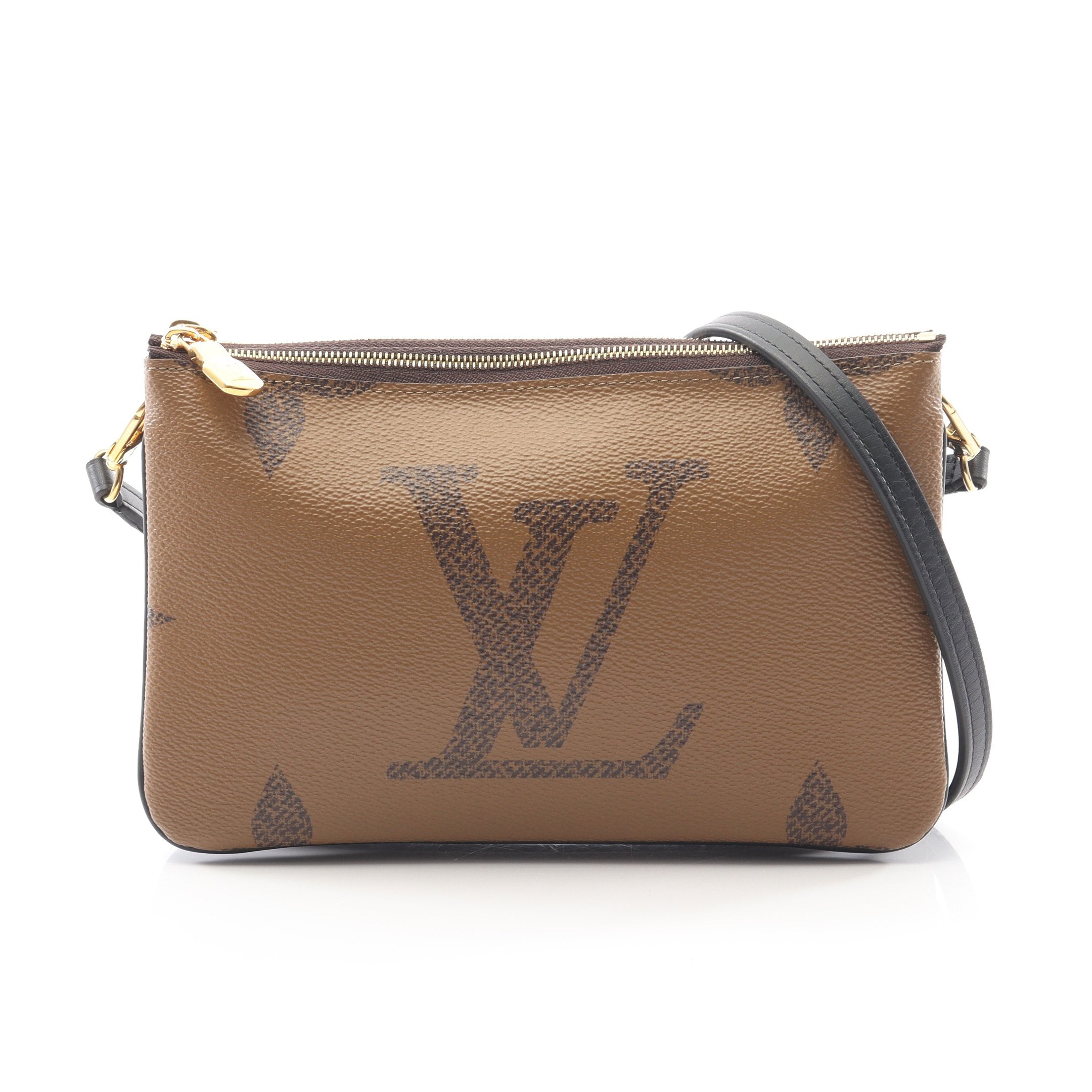 【美品級】ルイ・ヴィトン（モノグラムリバース・ジャイアント）ポシェットドゥーブル LOUIS VUITTON 【良品】ルイヴィトン モノグラムジャイアント リバース