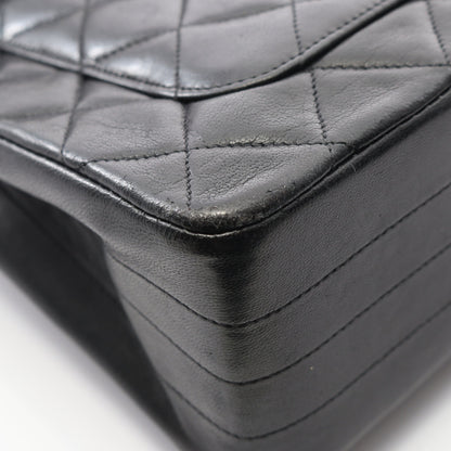 マトラッセ Wチェーンショルダーバッグ ラムスキン ブラック ゴールド金具 ヴィンテージ シャネル バッグ CHANEL