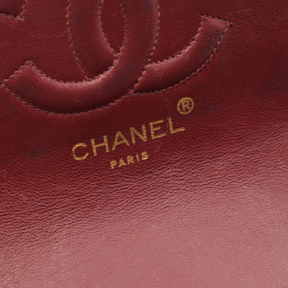 マトラッセ Wチェーンショルダーバッグ ラムスキン ブラック ゴールド金具 ヴィンテージ シャネル バッグ CHANEL