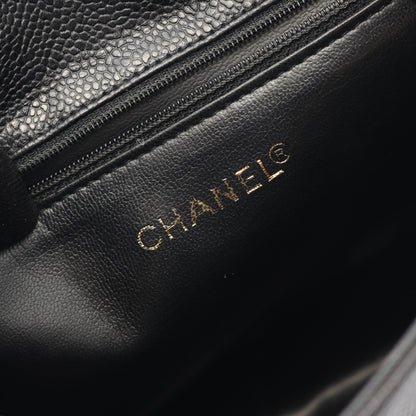 ココマーク バックパック リュックサック キャビアスキン ブラック ゴールド金具 シャネル バッグ CHANEL