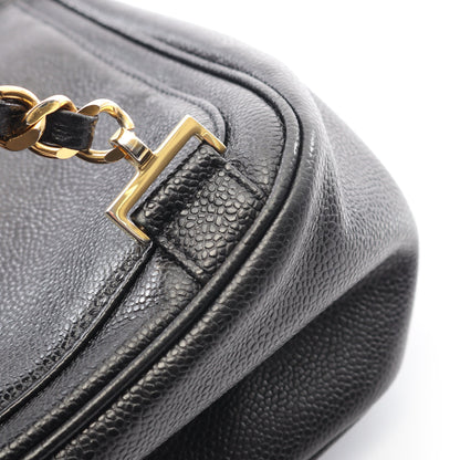 ココマーク バックパック リュックサック キャビアスキン ブラック ゴールド金具 シャネル バッグ CHANEL