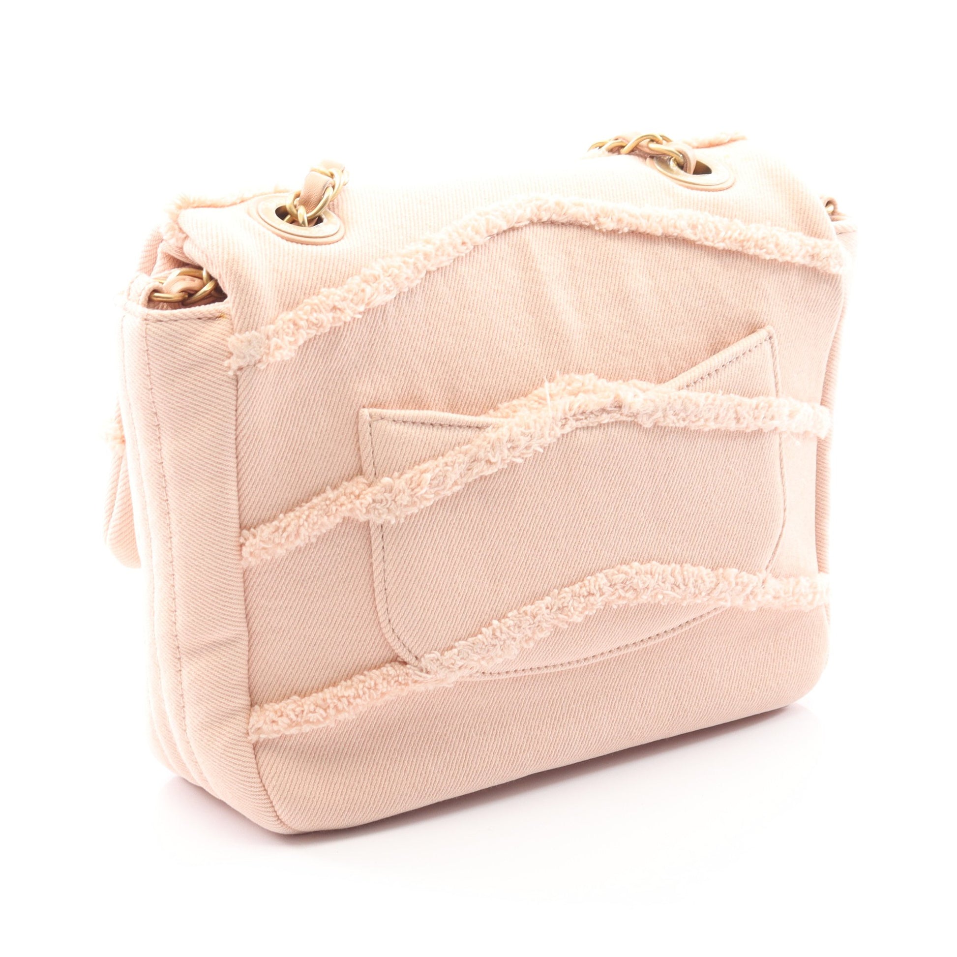 COCO チェーンショルダーバッグ デニム ピンクベージュ ゴールド金具 シャネル バッグ CHANEL
