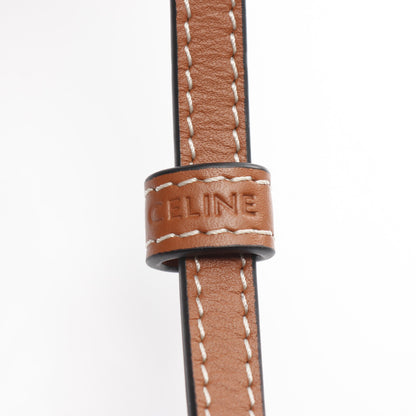 ミニ バーティカル カバ トリオンフ ハンドバッグ PVC レザー ブラック ブラウン 2WAY セリーヌ バッグ CELINE