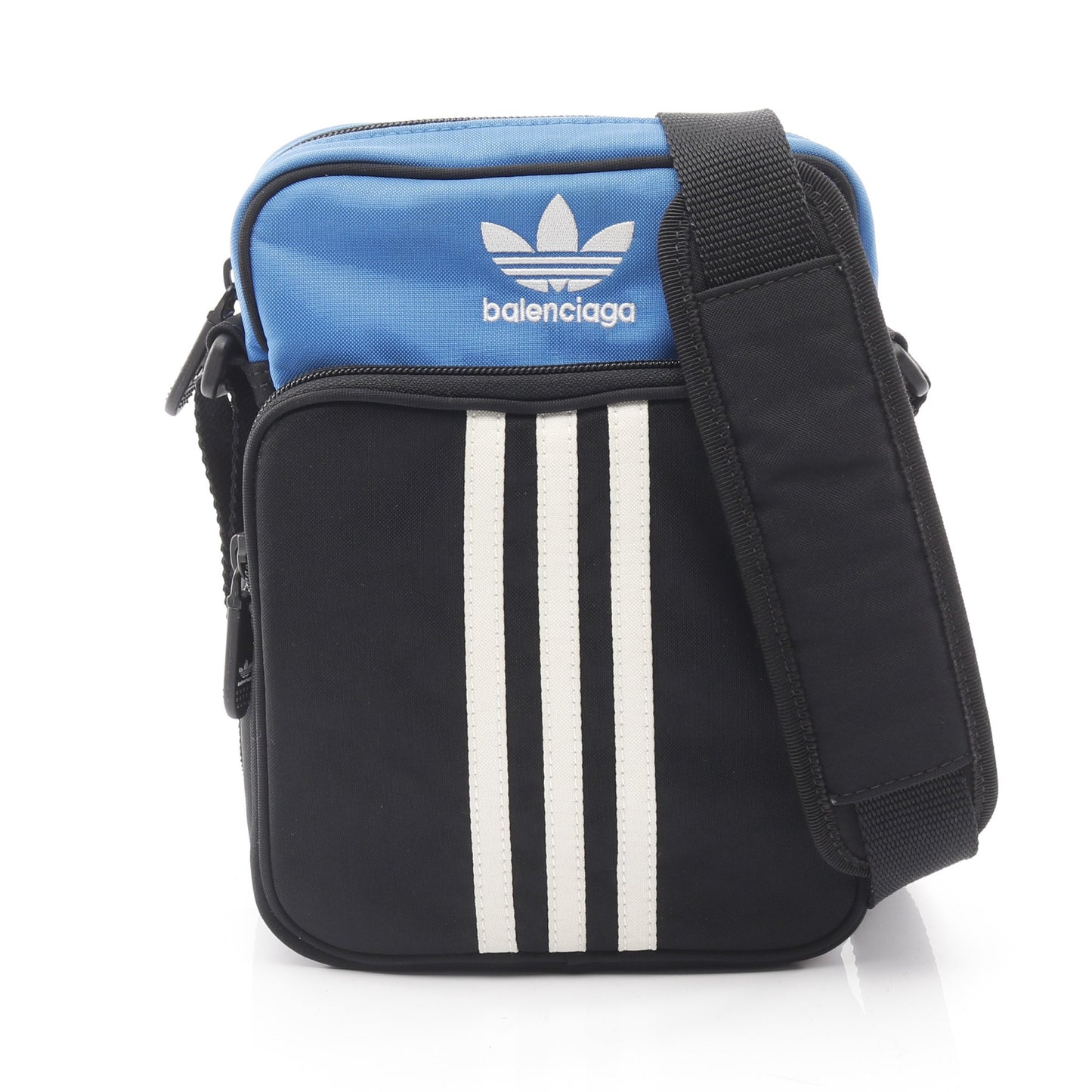 BALENCIAGA × adidas ショルダーバッグ キャンバス ブラック ブルー バレンシアガ バッグ BALENCIAGA