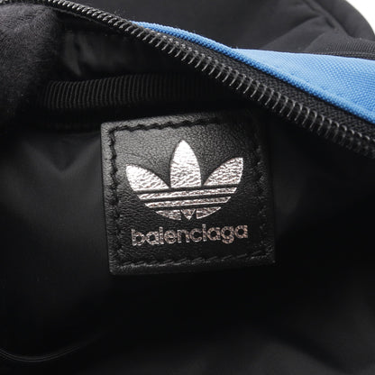 BALENCIAGA × adidas ショルダーバッグ キャンバス ブラック ブルー バレンシアガ バッグ BALENCIAGA