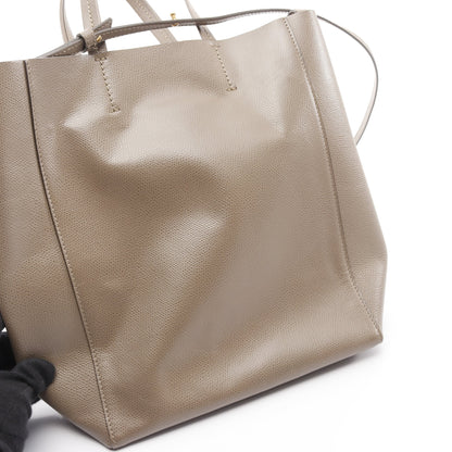 バーティカル スモール カバ ハンドバッグ トートバッグ レザー グレーブラウン 2WAY セリーヌ バッグ CELINE