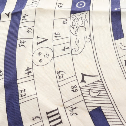 カレ90 DIES ET HORE スカーフ シルク ブルー マルチカラー エルメス 財布・小物 HERMES
