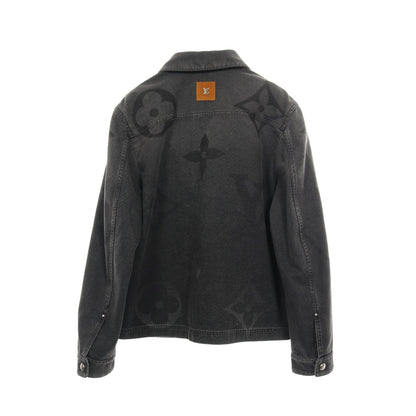 ジャイアントモノグラム デニムジャケット コットン ブラック 25SS ルイヴィトン アウター LOUIS VUITTON