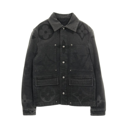 ジャイアントモノグラム デニムジャケット コットン ブラック 25SS ルイヴィトン アウター LOUIS VUITTON