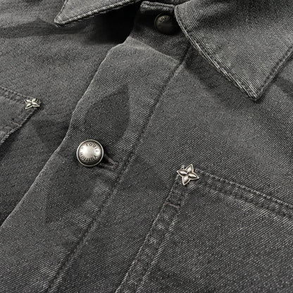 ジャイアントモノグラム デニムジャケット コットン ブラック 25SS ルイヴィトン アウター LOUIS VUITTON